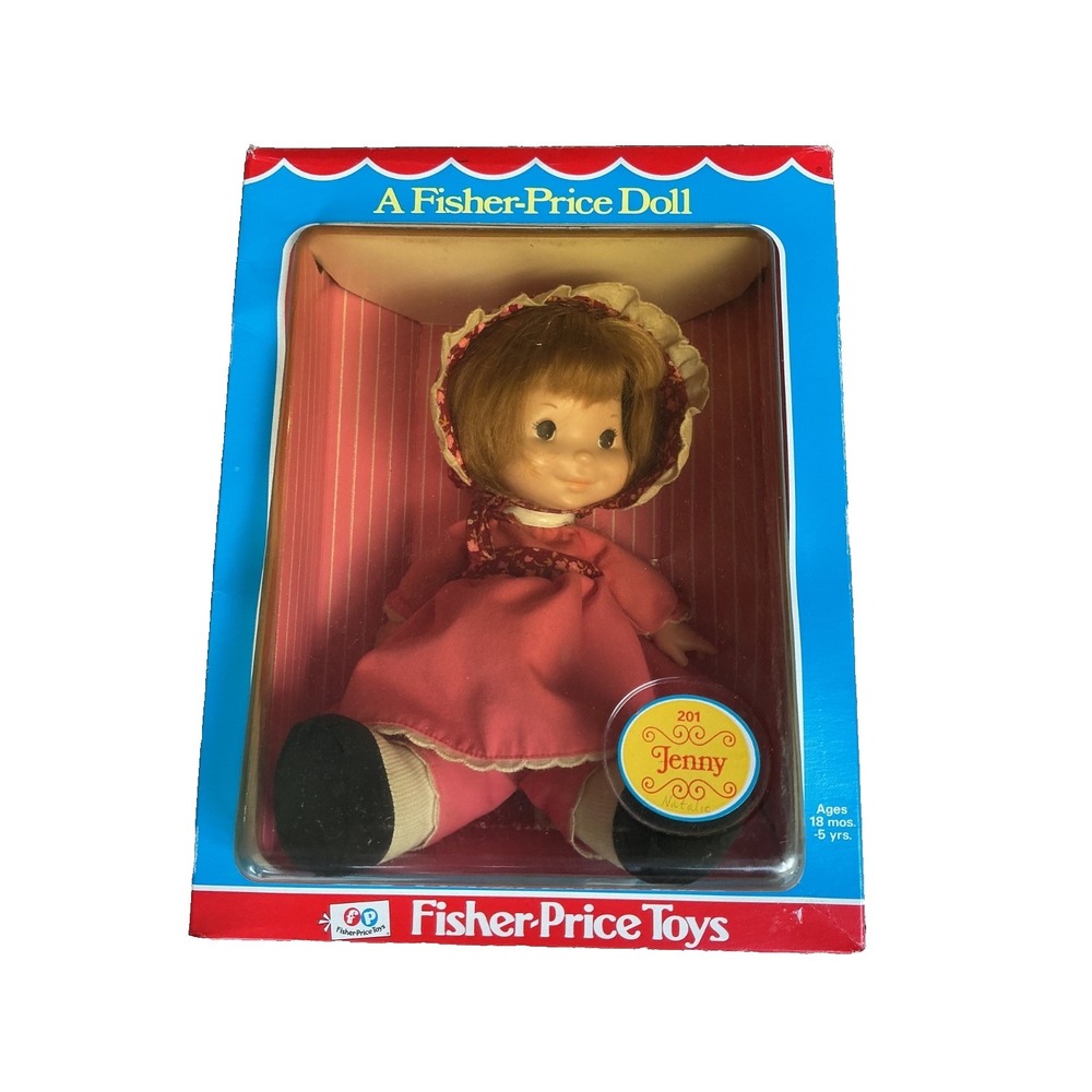 1973 Fisher Price Toys Jenny Doll #201 Vintage Little Girl Doll Original Box